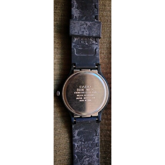 Casio Womens Quartz Analog Watch Gold Dial With Black Band Water Resistant - Picture 3 of 5